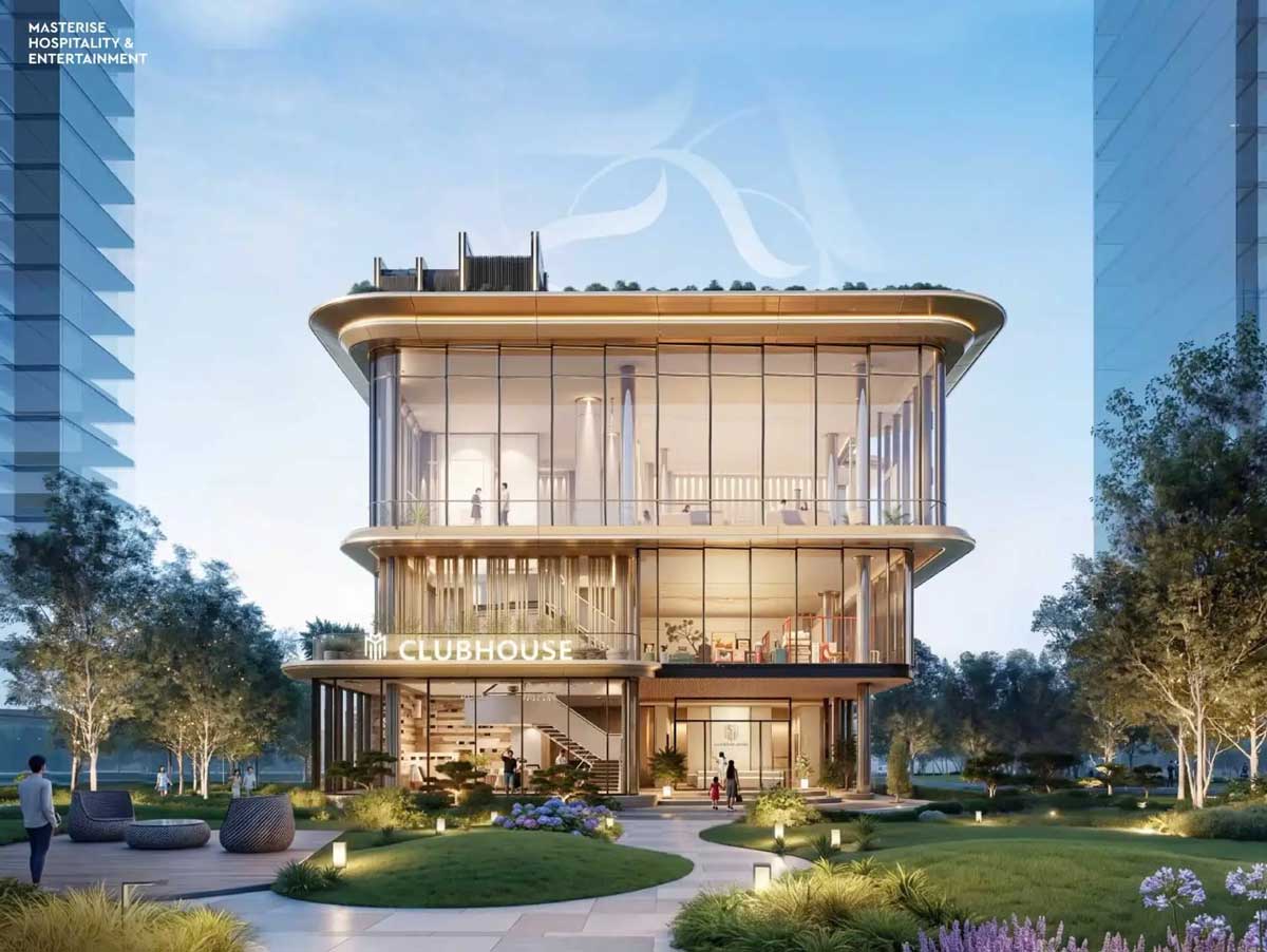 Sự Lột Xác Của Quỹ Đất Vàng: Masterise Homes Kiến Tạo Biểu Tượng Sống Mới Tại Phía Tây 3 Kiến trúc Clubhouse tại dự án Hanoi Seasons Garden do Masterise Hospitality quản lý