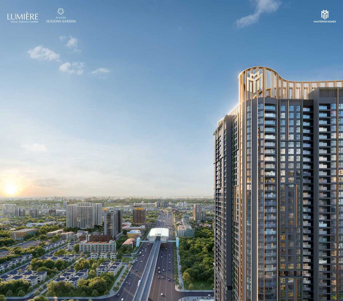 Sự Lột Xác Của Quỹ Đất Vàng: Masterise Homes Kiến Tạo Biểu Tượng Sống Mới Tại Phía Tây 4 Thiết kế ngoại thất tòa tháp phân khu The Bloom - Lumière Series